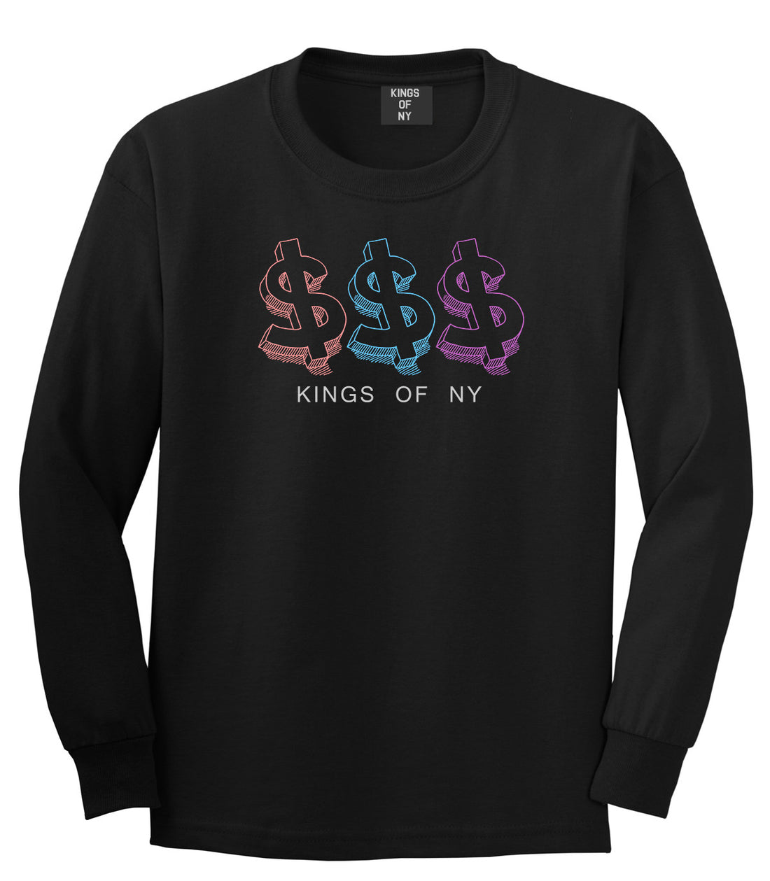 Money Signs Colors SP17 Long Sleeve T-Shirt in Black