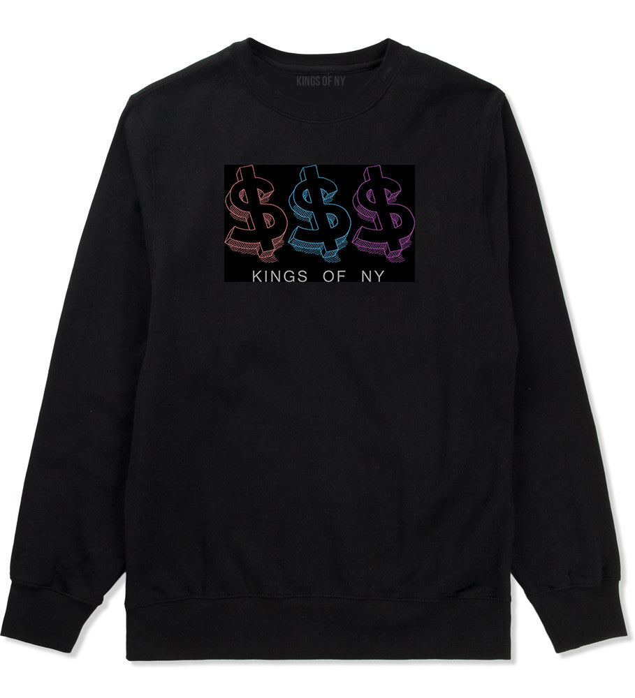 Money Signs Colors SP17 Crewneck Sweatshirt in Black