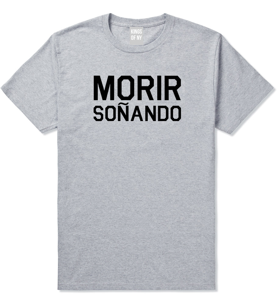 Morir Sonando Dominican Drink T-Shirt in Grey