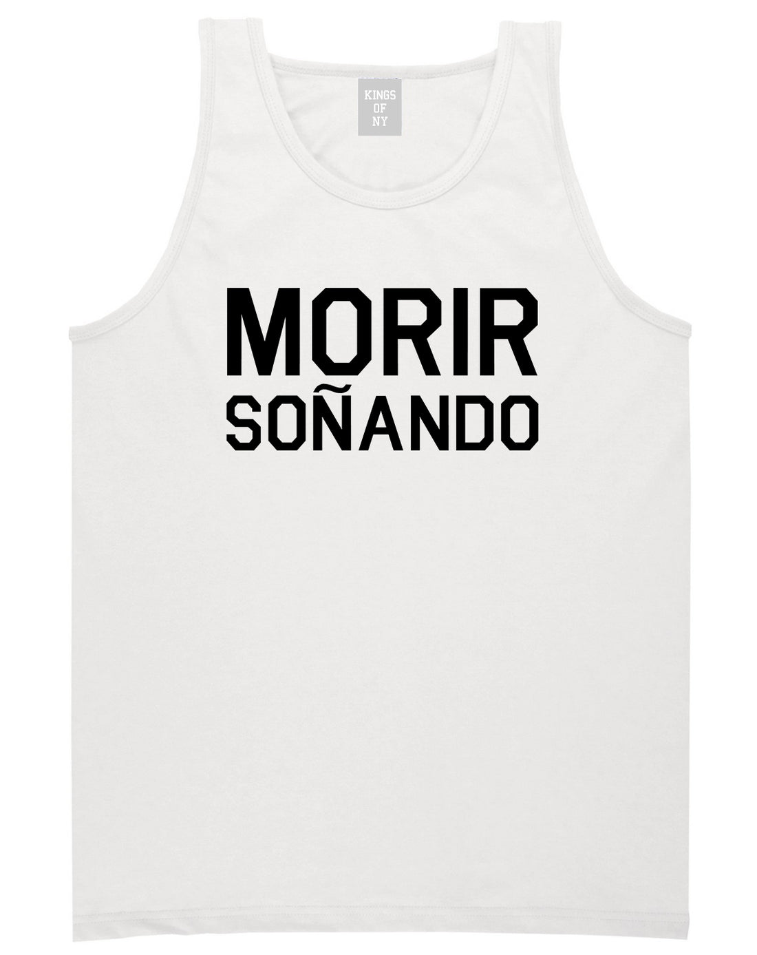 Morir Sonando Dominican Drink Tank Top Shirt in White