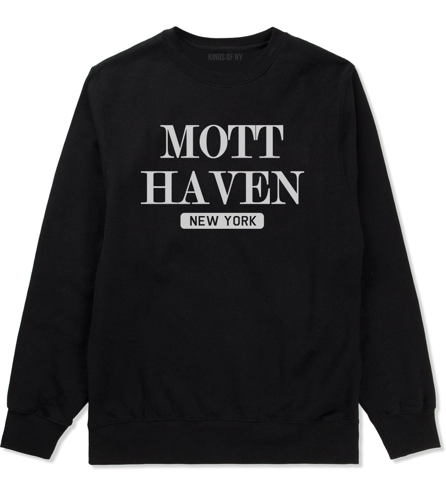 Mott Haven New York Mens Crewneck Sweatshirt Black