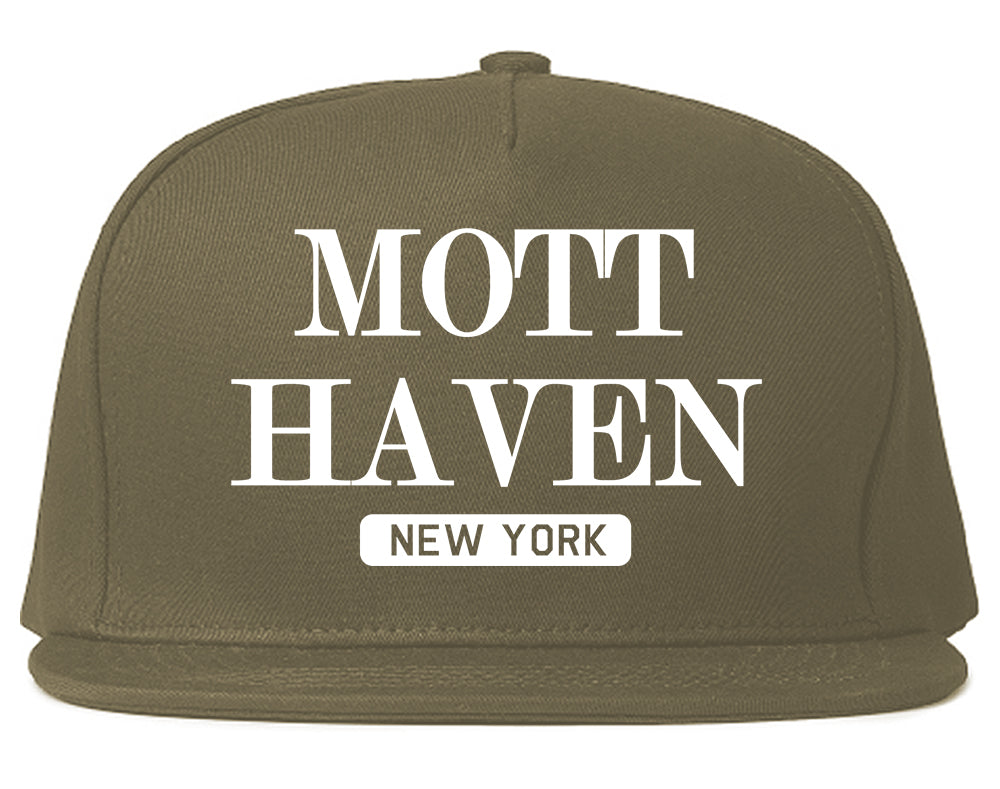 Mott Haven New York Mens Snapback Hat Grey