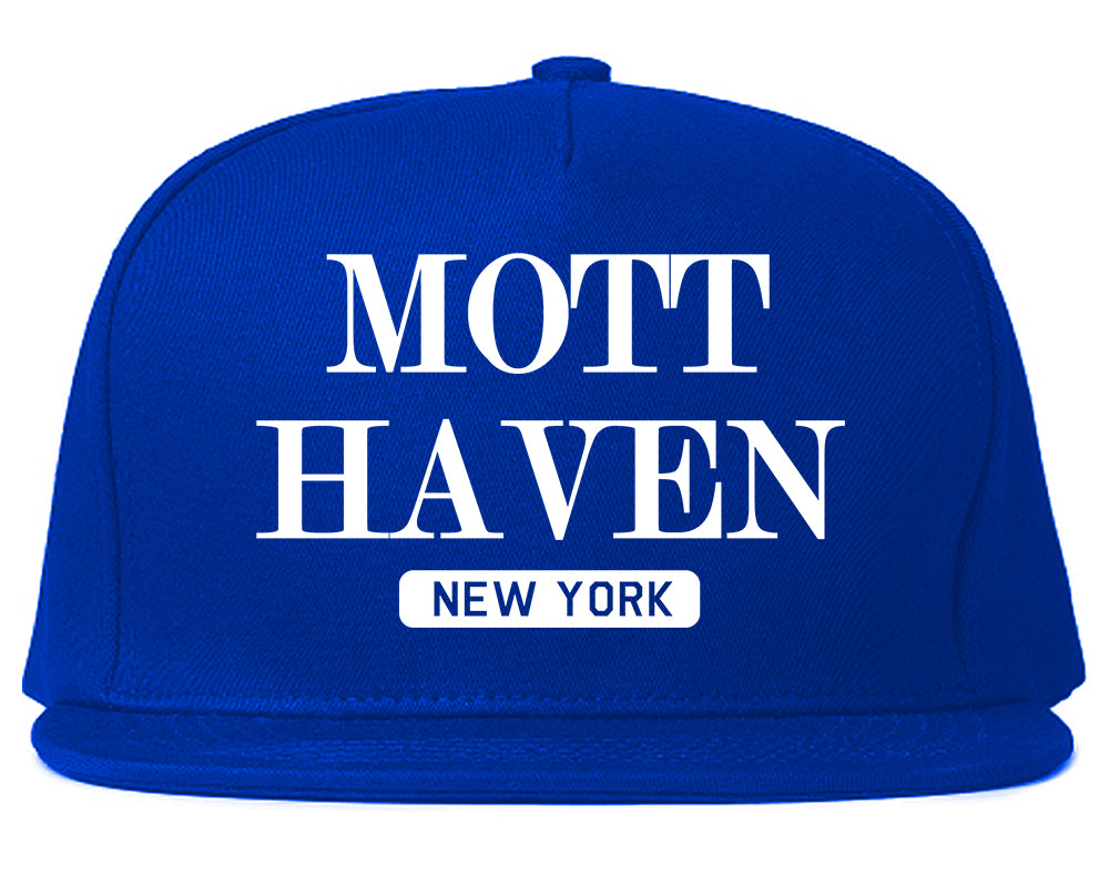 Mott Haven New York Mens Snapback Hat Royal Blue
