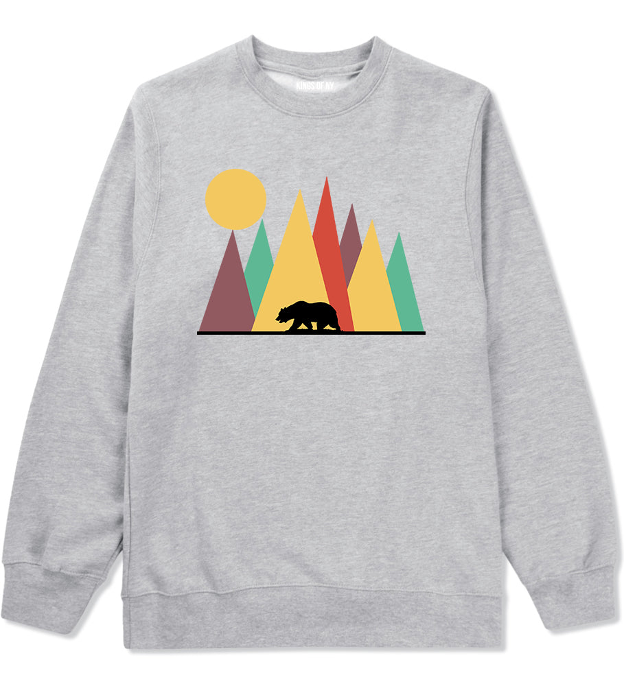 Mountain Bear Outdoor Mens Crewneck Sweatshirt Grey