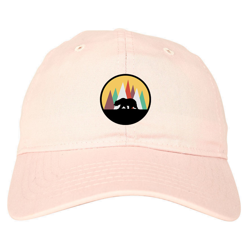 Mountain Bear Outdoor Mens Dad Hat Pink