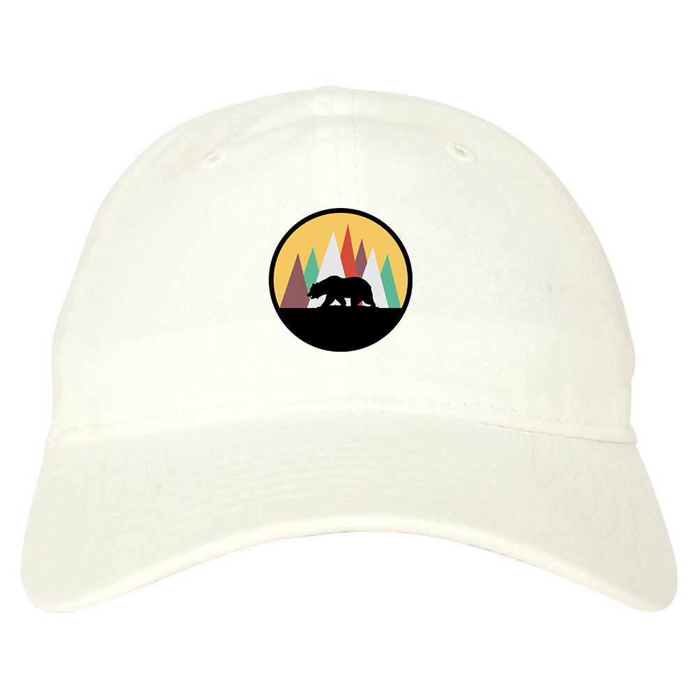 Mountain Bear Outdoor Mens Dad Hat White