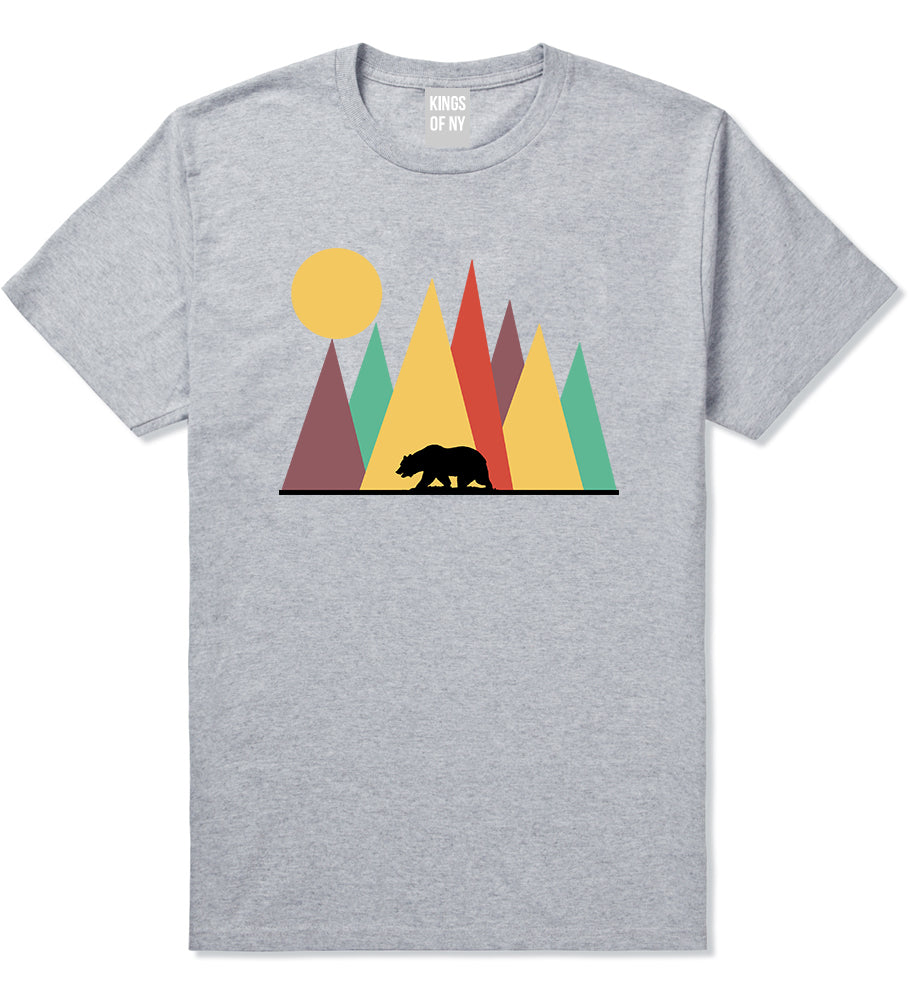 Mountain Bear Outdoor Mens T-Shirt Grey