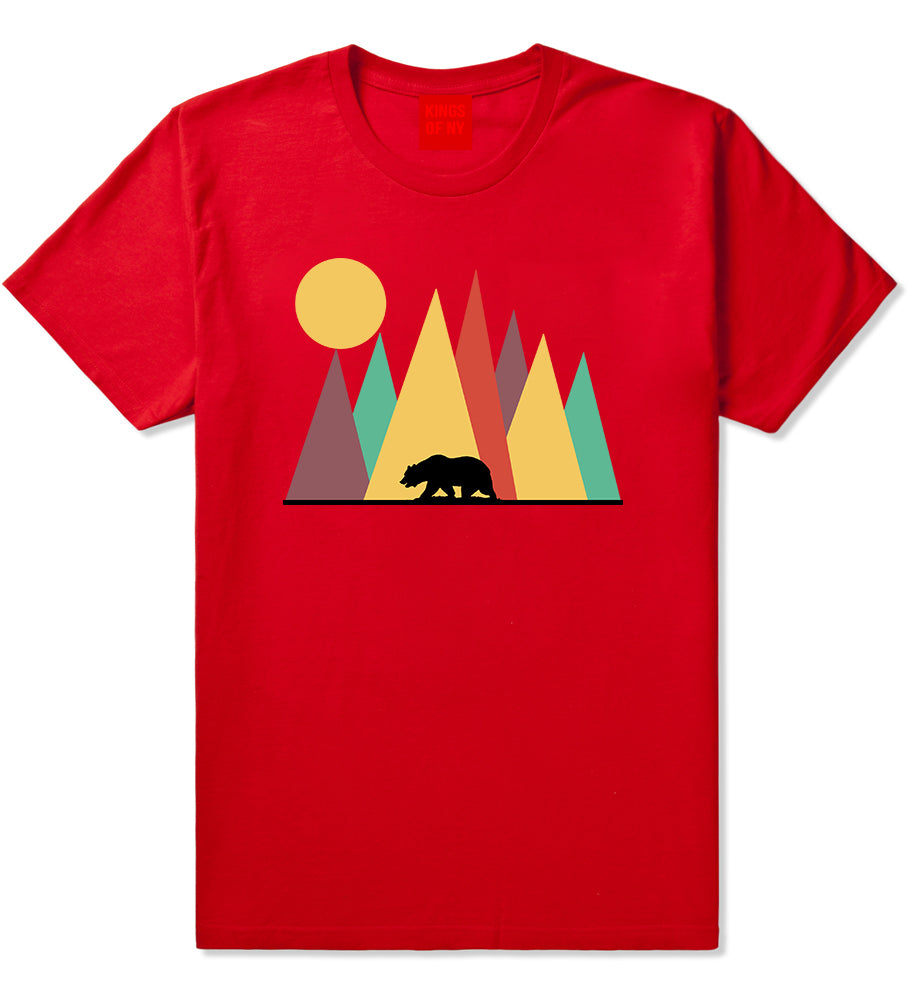 Mountain Bear Outdoor Mens T-Shirt Red