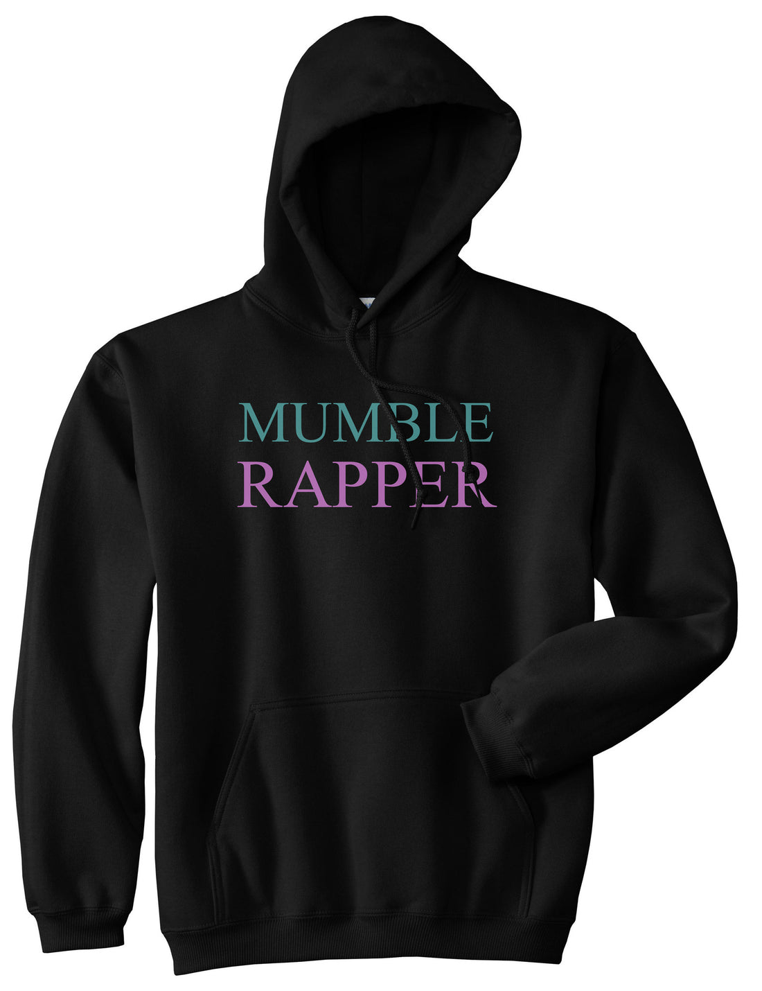 Mumble Rapper Pullover Hoodie in Black