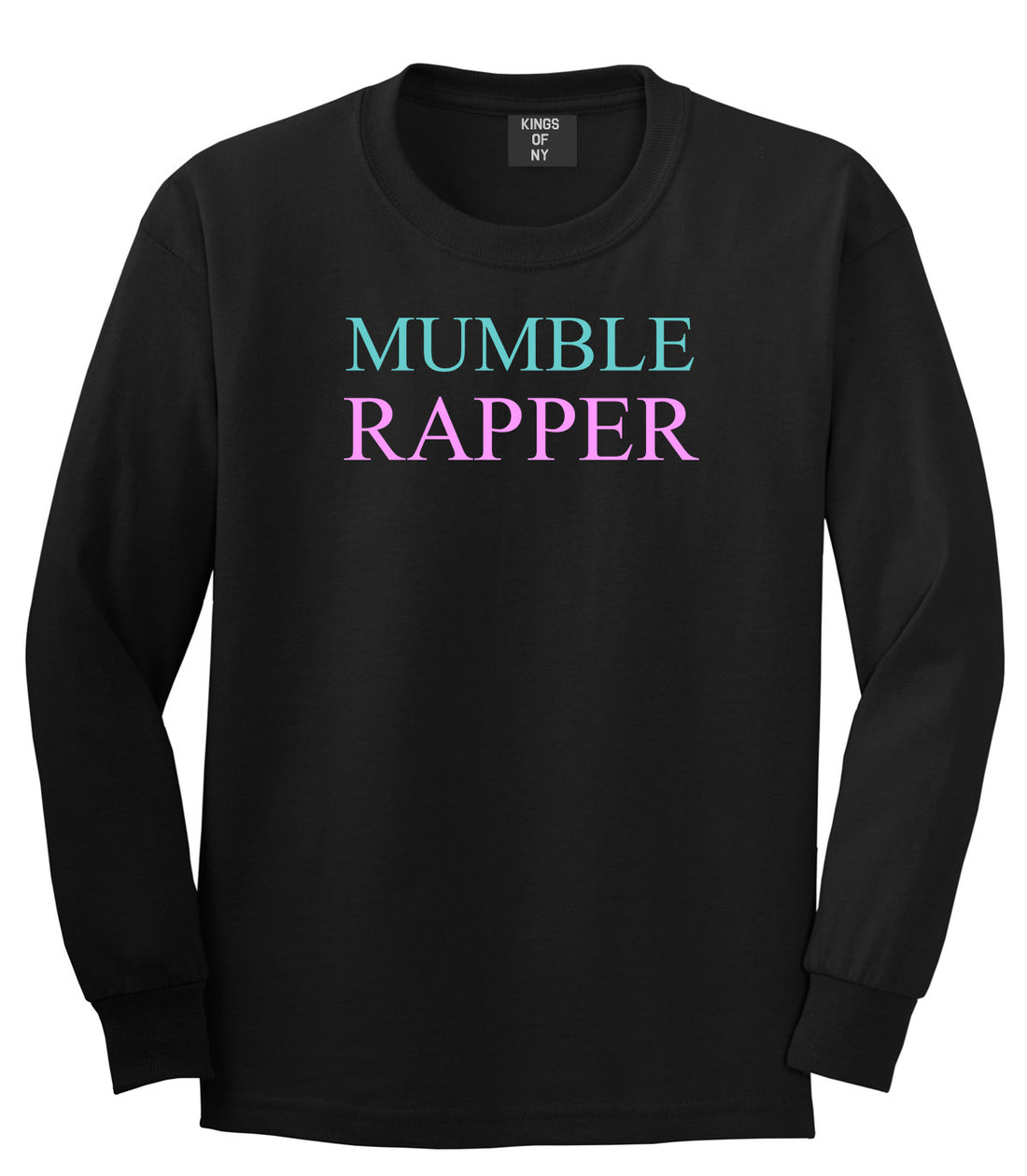 Mumble Rapper Long Sleeve T-Shirt in Black