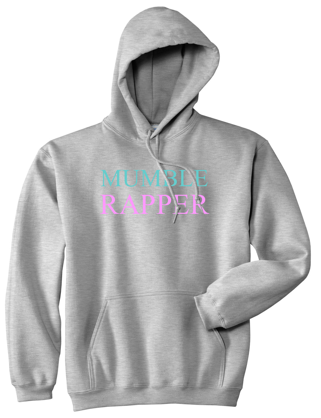 Mumble Rapper Pullover Hoodie in Grey