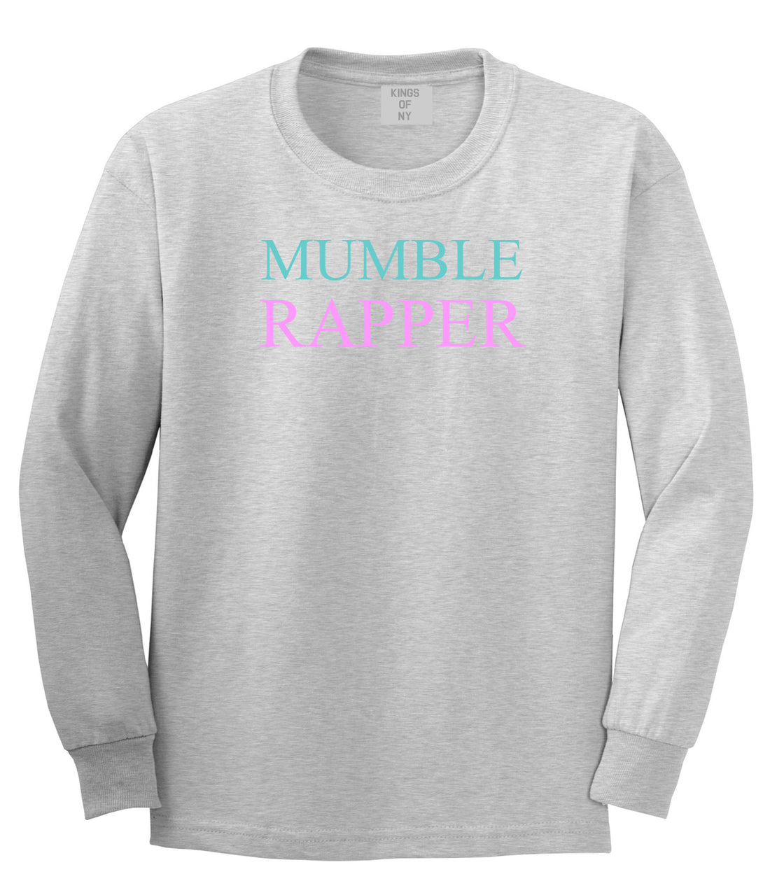 Mumble Rapper Long Sleeve T-Shirt in Grey