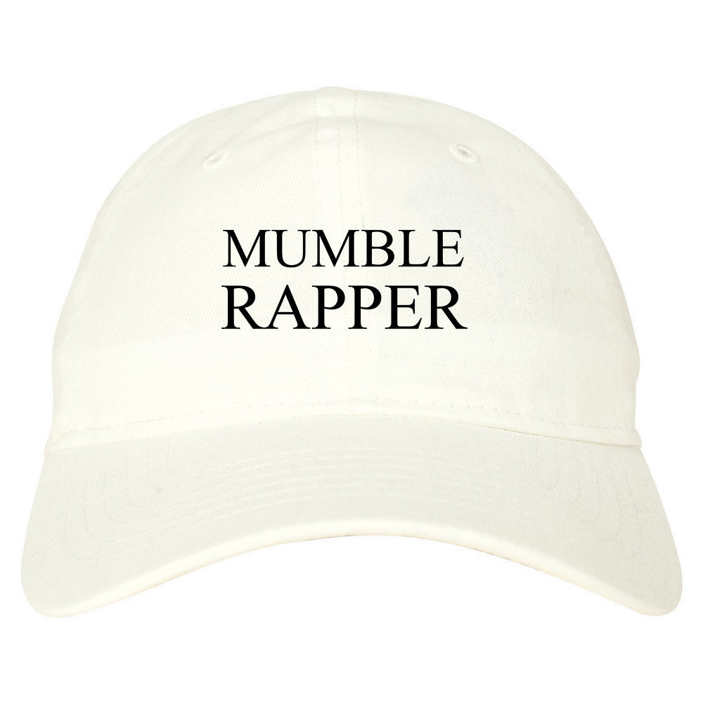 Mumble Rapper Dad Hat in White
