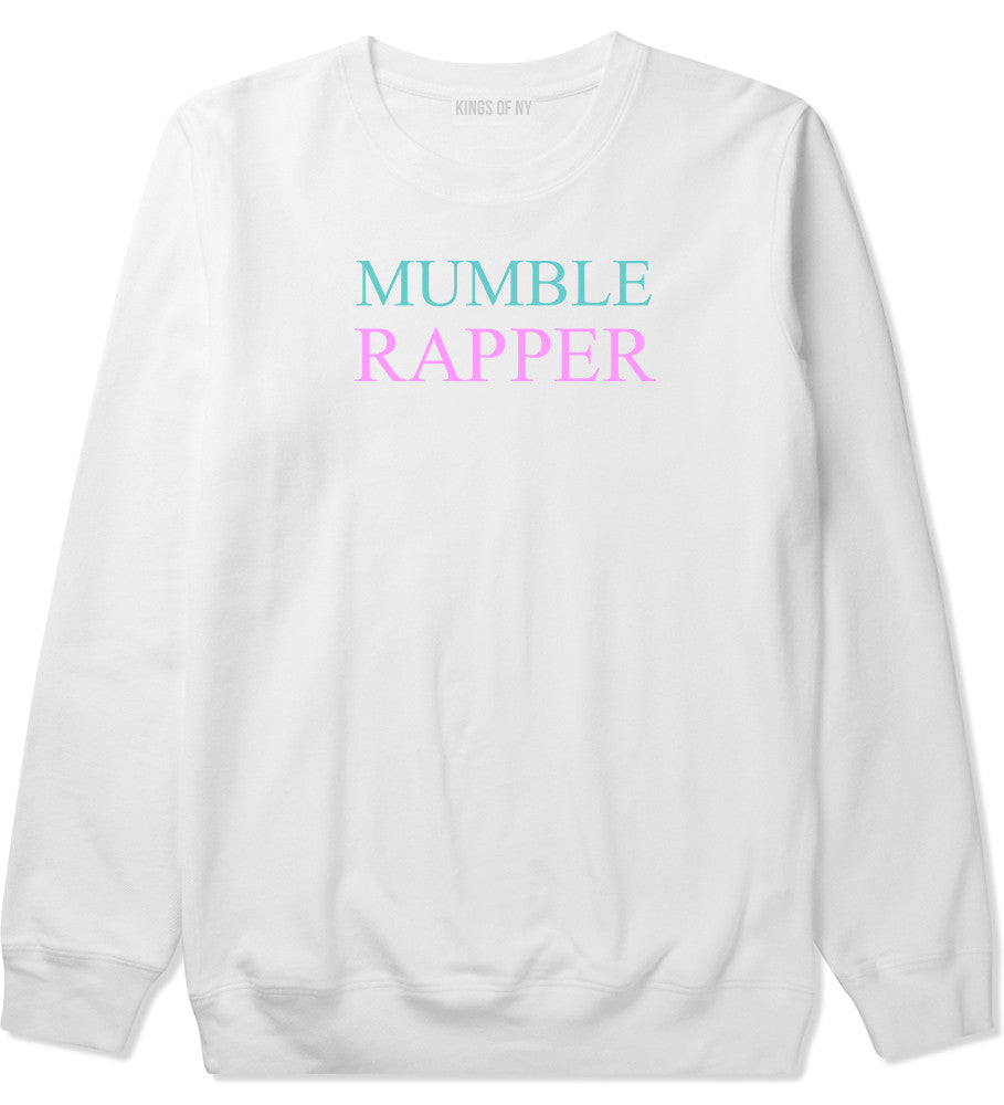 Mumble Rapper Crewneck Sweatshirt in White