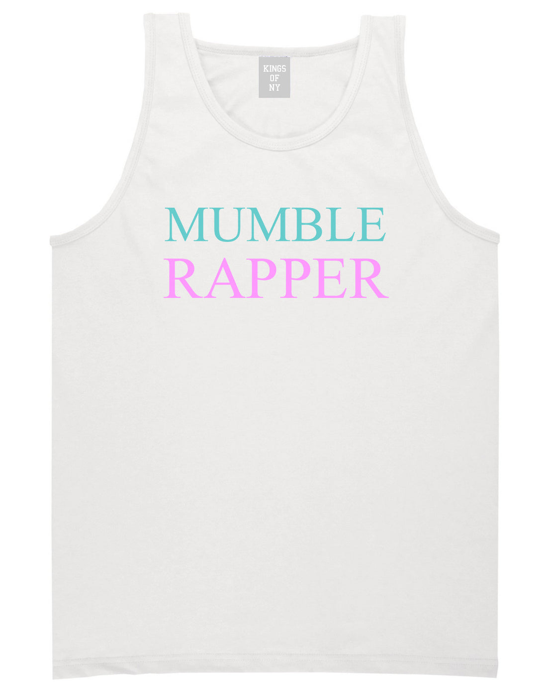 Mumble Rapper Tank Top in White