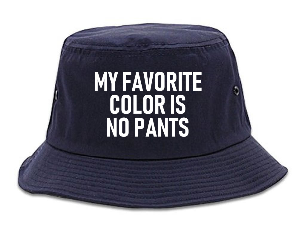My Favorite Color Is No Pants Mens Bucket Hat Navy Blue