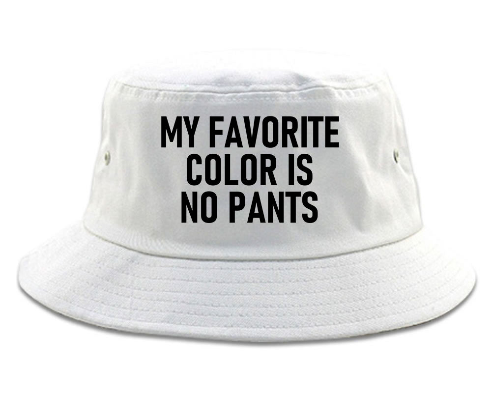 My Favorite Color Is No Pants Mens Bucket Hat White