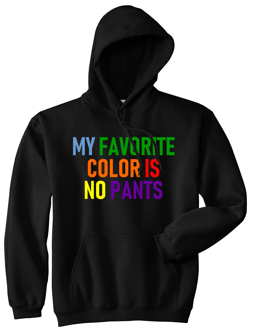 My Favorite Color Is No Pants Mens Pullover Hoodie Black