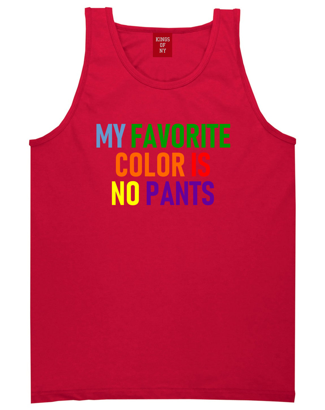 My Favorite Color Is No Pants Mens Tank Top T-Shirt Red