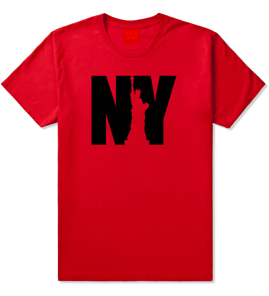 NY Statue Of Liberty Mens T Shirt Red