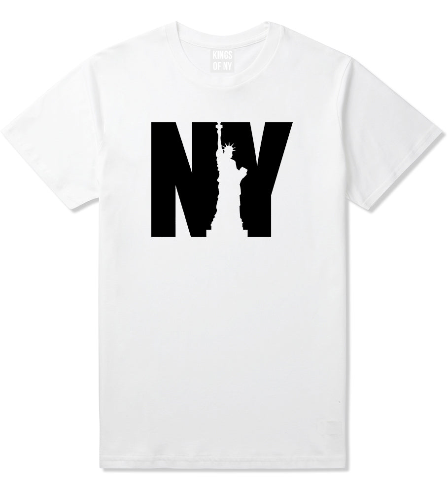 NY Statue Of Liberty Mens T Shirt White