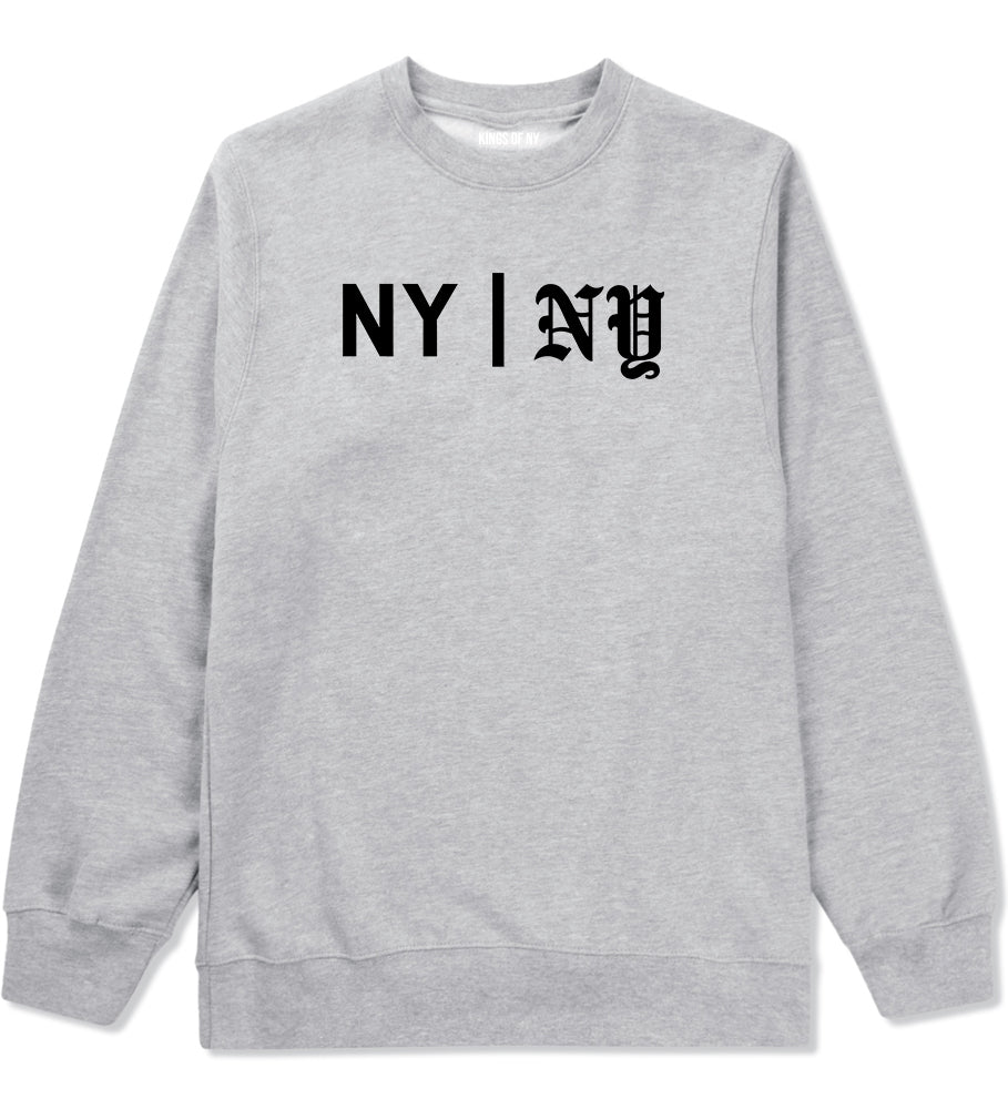 NY vs NY Mens Crewneck Sweatshirt Grey