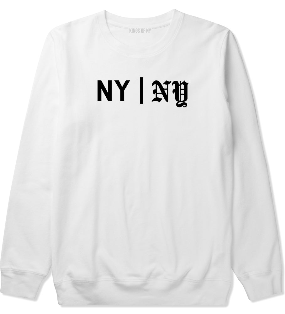 NY vs NY Mens Crewneck Sweatshirt White