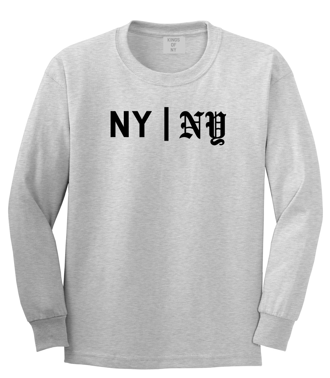 NY vs NY Mens Long Sleeve T-Shirt Grey