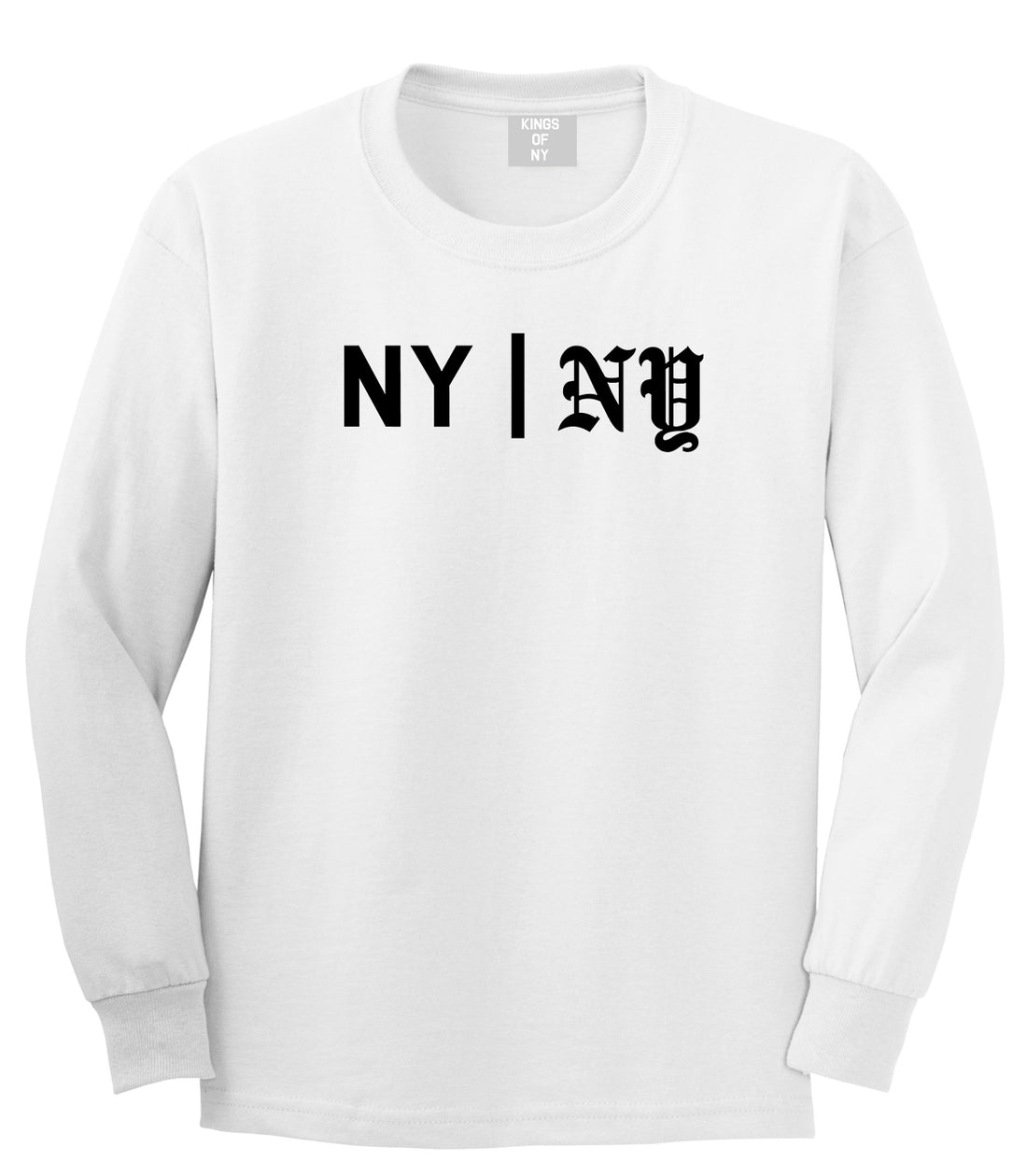NY vs NY Mens Long Sleeve T-Shirt White