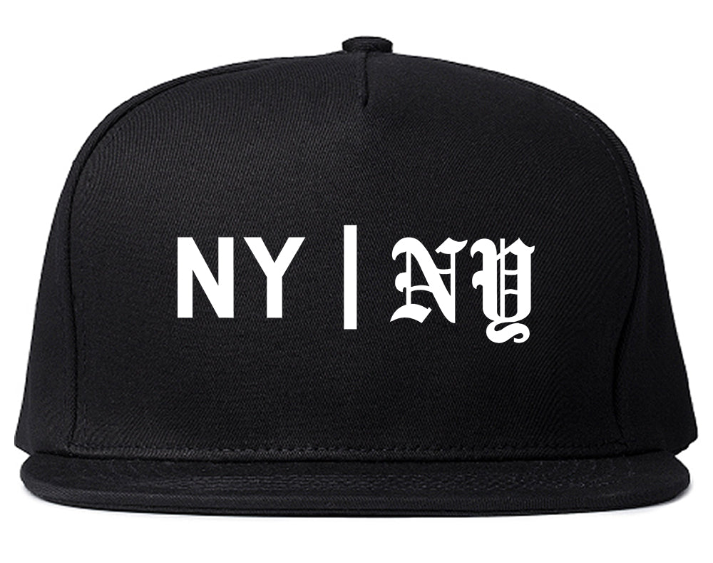 NY vs NY Mens Snapback Hat Black