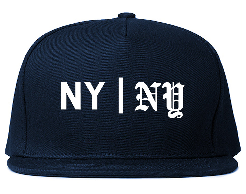 NY vs NY Mens Snapback Hat Navy Blue