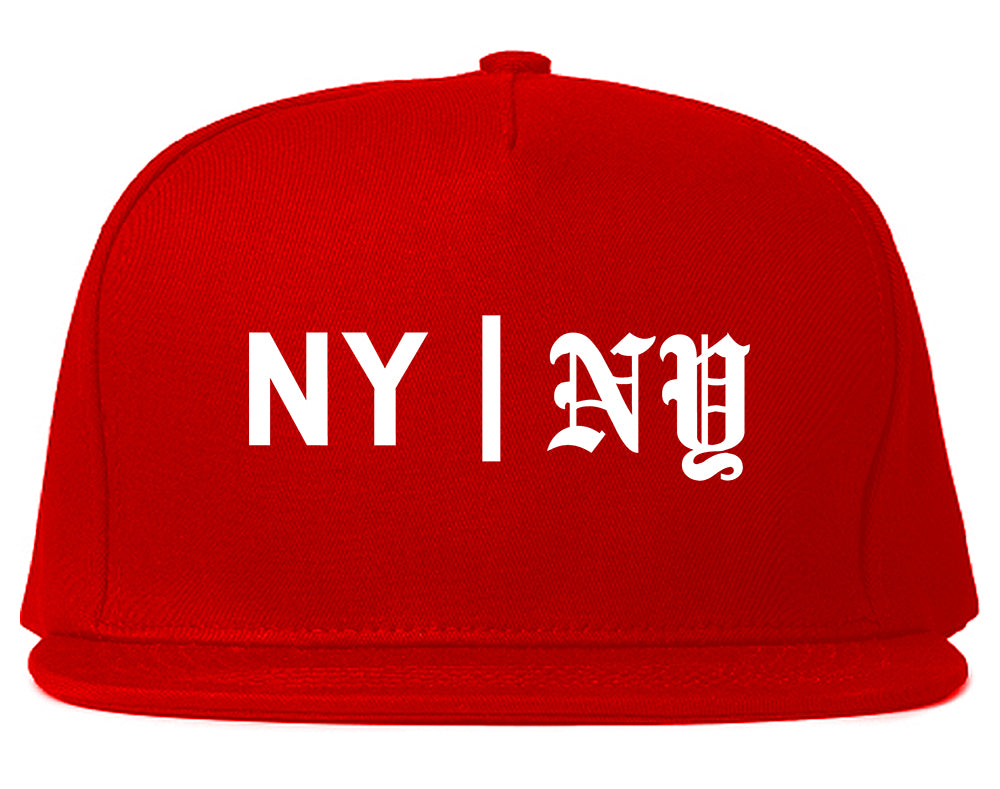 NY vs NY Mens Snapback Hat Red