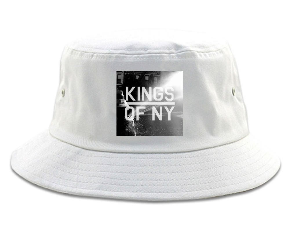 NYC Fire Hydrant Pump Summer Mens Snapback Hat White