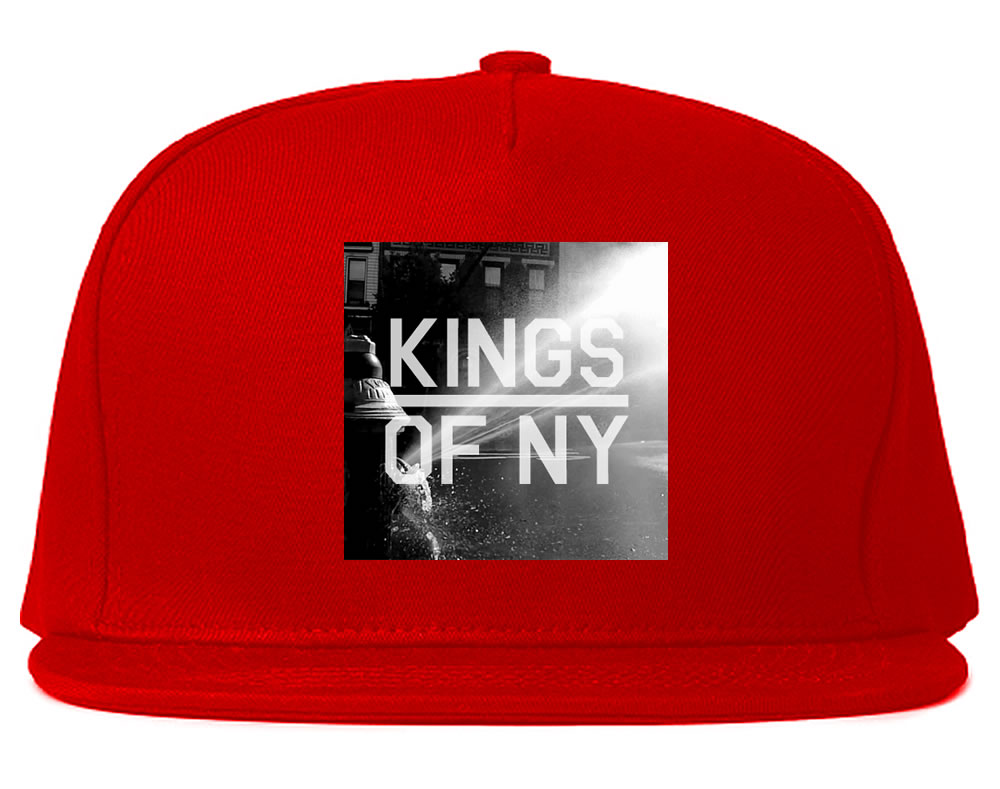 NYC Fire Hydrant Pump Summer Mens Snapback Hat Red