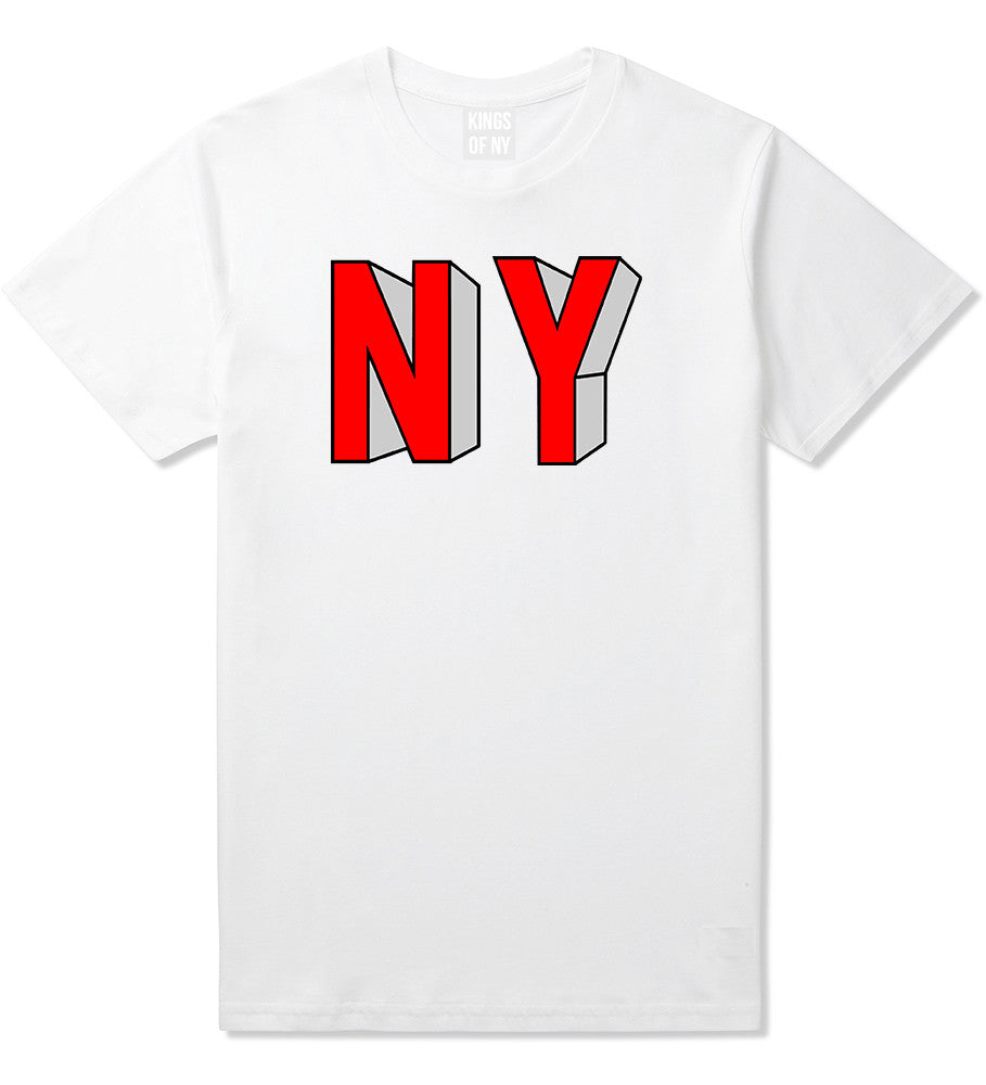 NY Block Letters T-Shirt in White