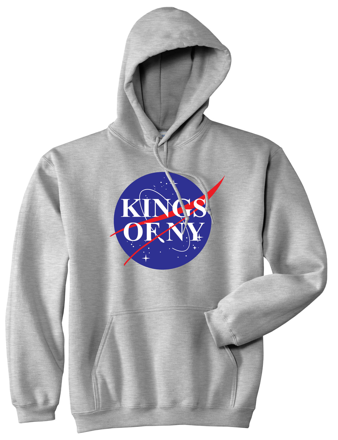Nasa Kings Of NY Logo Pullover Hoodie in Grey