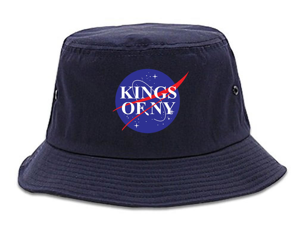 Nasa Kings Of NY Logo Navy Blue Bucket Hat