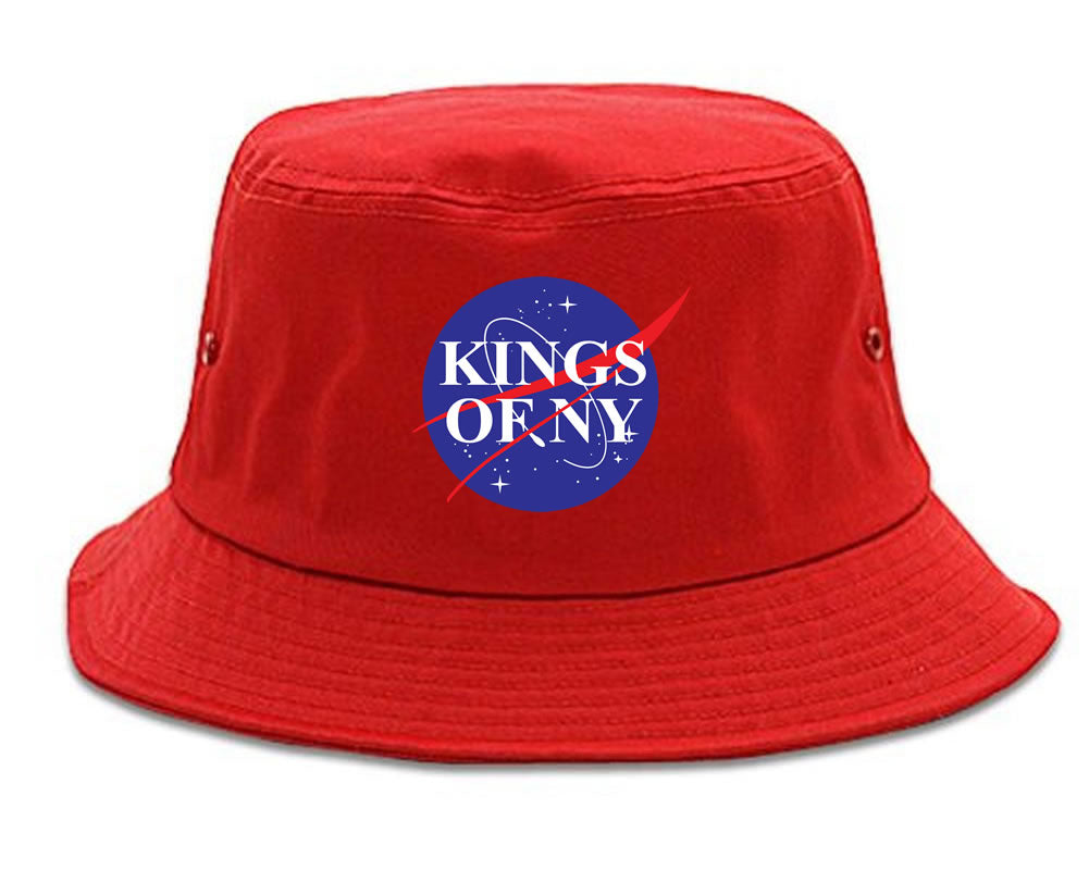 Nasa Kings Of NY Logo Red Bucket Hat