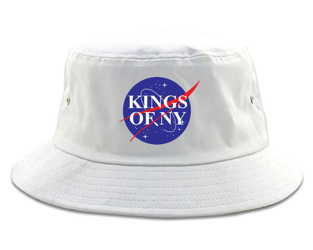 Nasa Kings Of NY Logo White Bucket Hat
