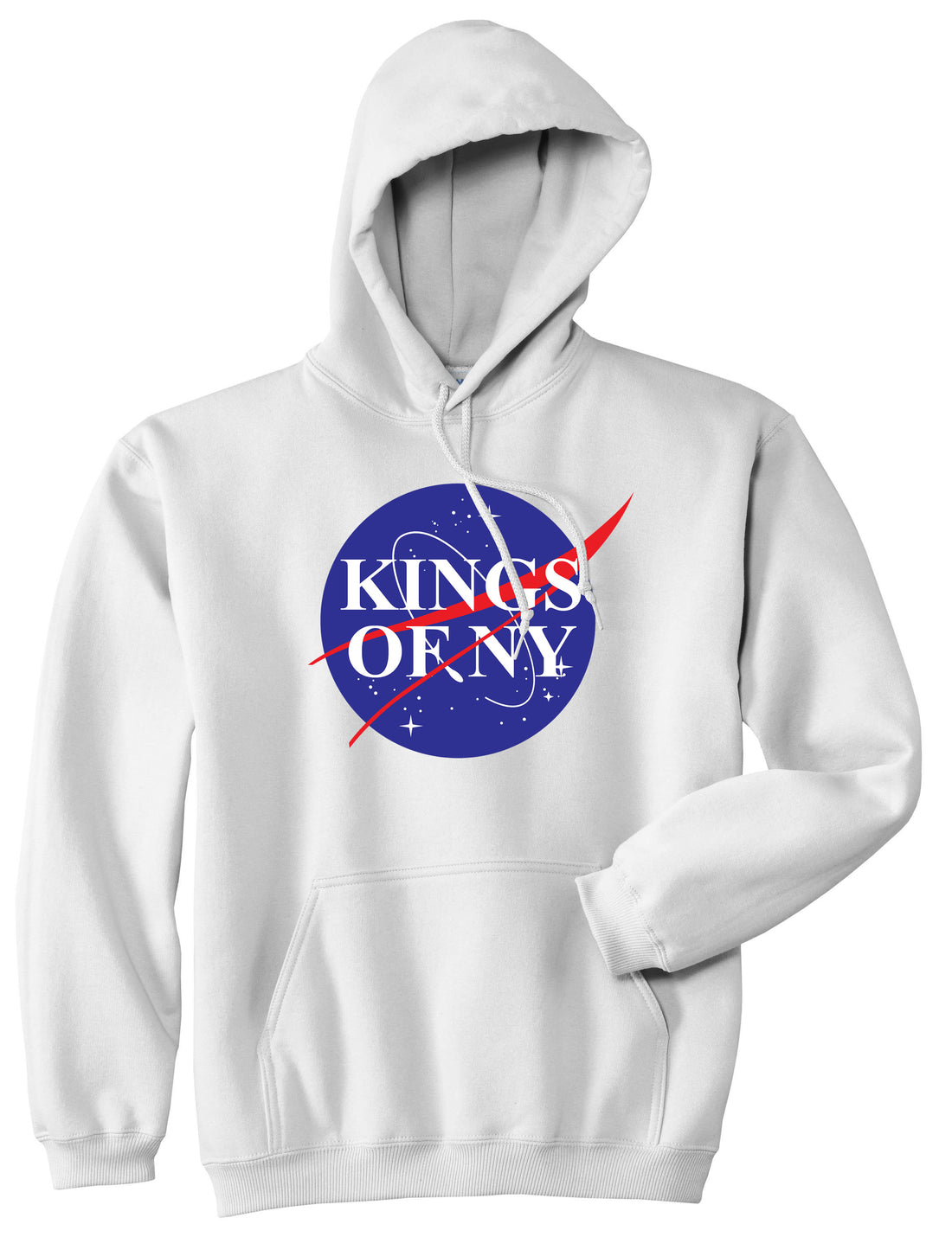 Nasa Kings Of NY Logo Pullover Hoodie in White