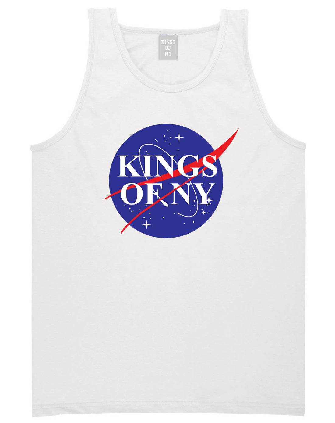 Nasa Kings Of NY Logo Tank Top Shirt in White