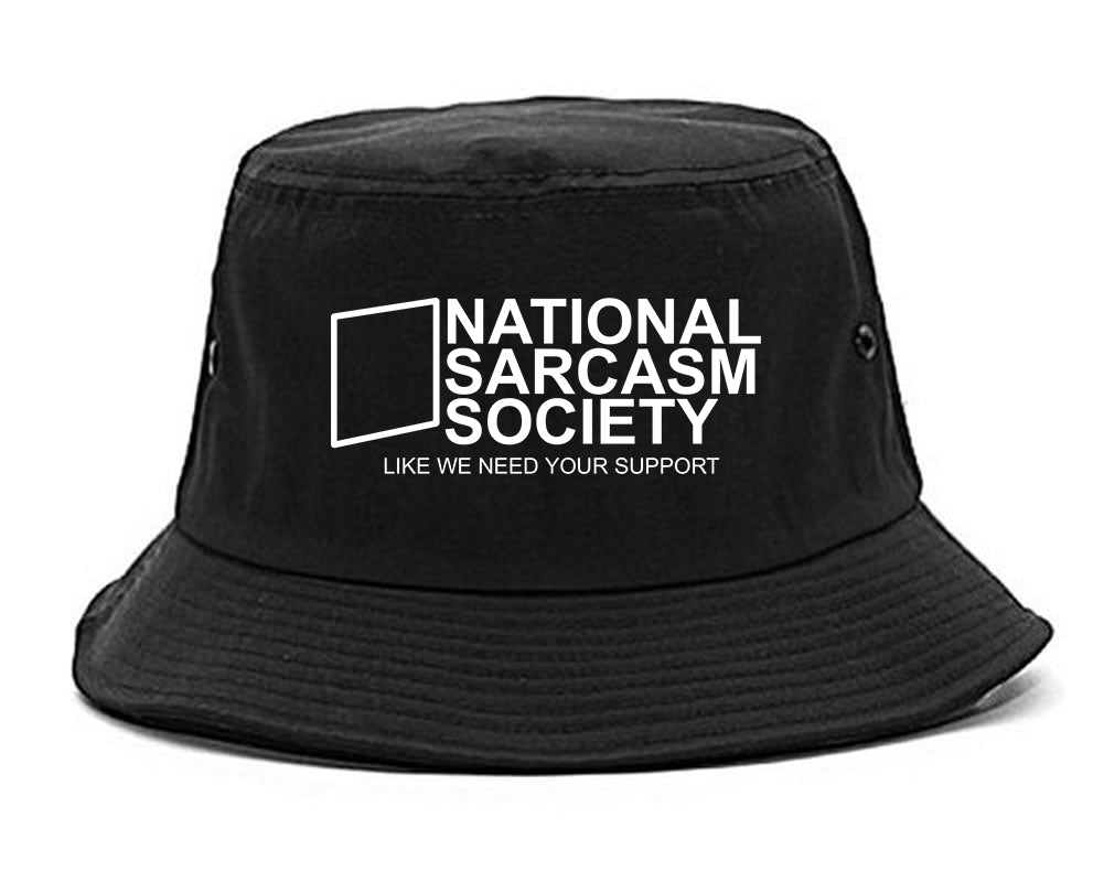 National Sarcasm Society Mens Bucket Hat Black