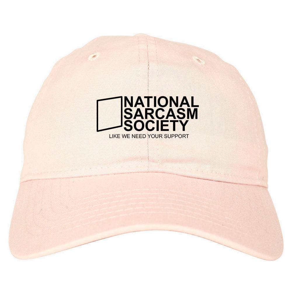 National Sarcasm Society Mens Dad Hat Pink