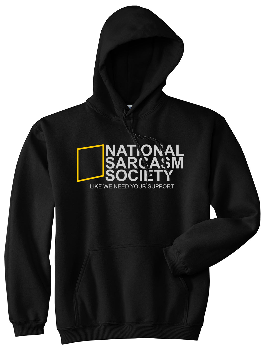 National Sarcasm Society Mens Pullover Hoodie Black