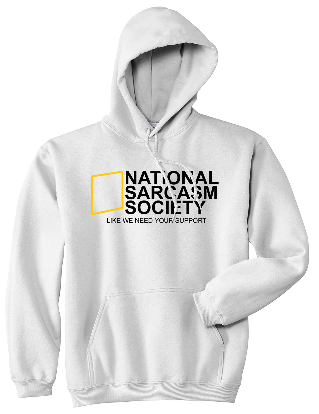 National Sarcasm Society Mens Pullover Hoodie White