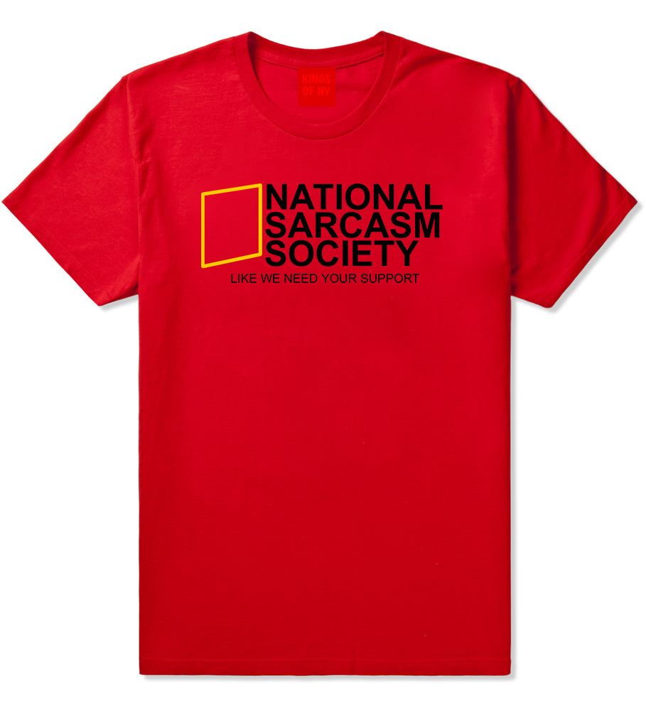 National Sarcasm Society Mens T-Shirt Red