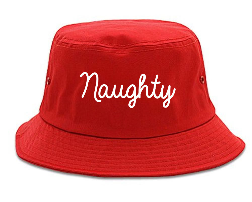 Naughty Script Bad Mens Snapback Hat Red