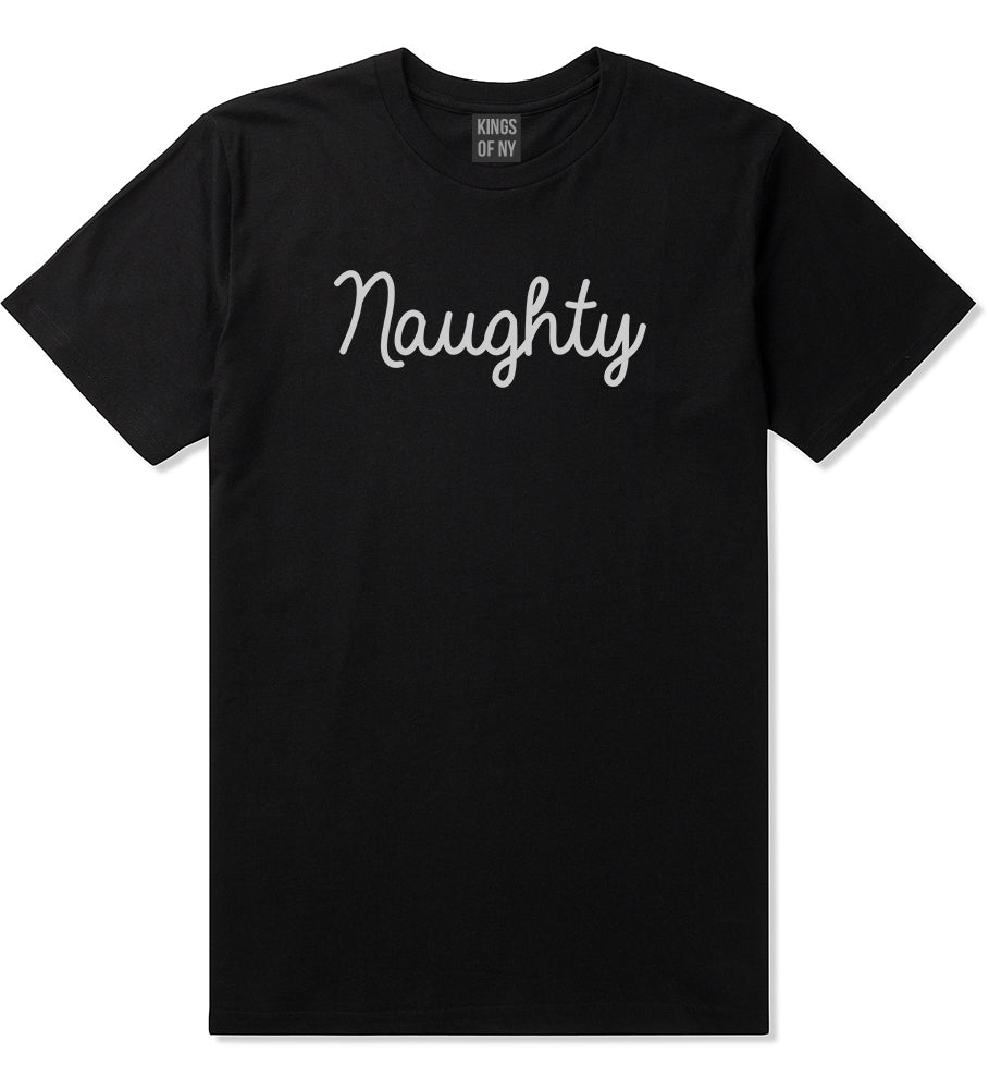 Naughty Script Bad Mens T Shirt Black