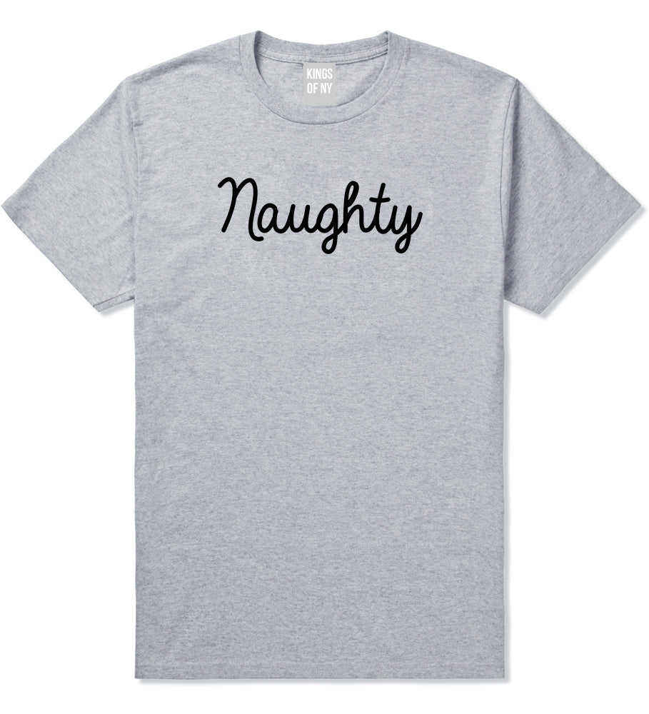 Naughty Script Bad Mens T Shirt Grey