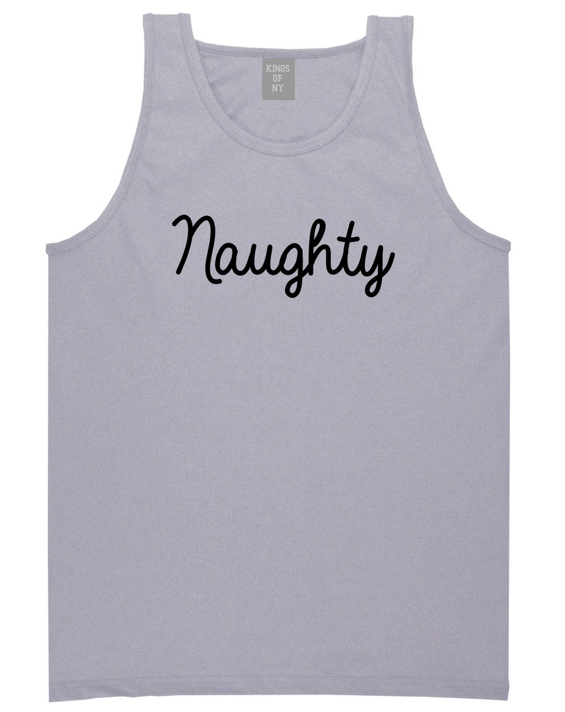 Naughty Script Bad Mens Tank Top Shirt Grey